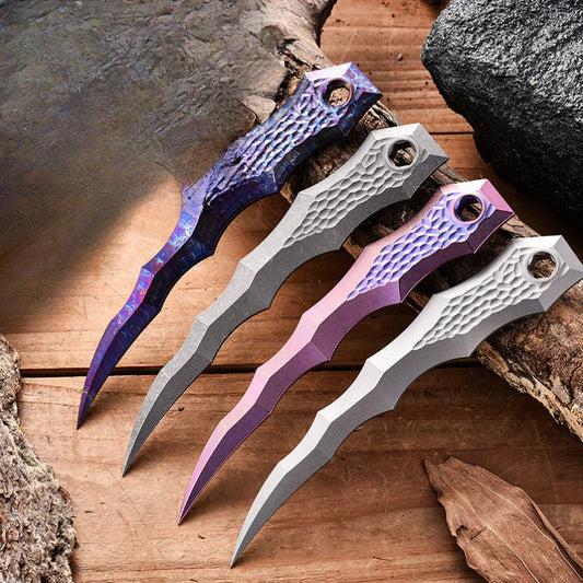 Titanium Tea Needle Tea Knife EDC Women's Defense Hand Spikes