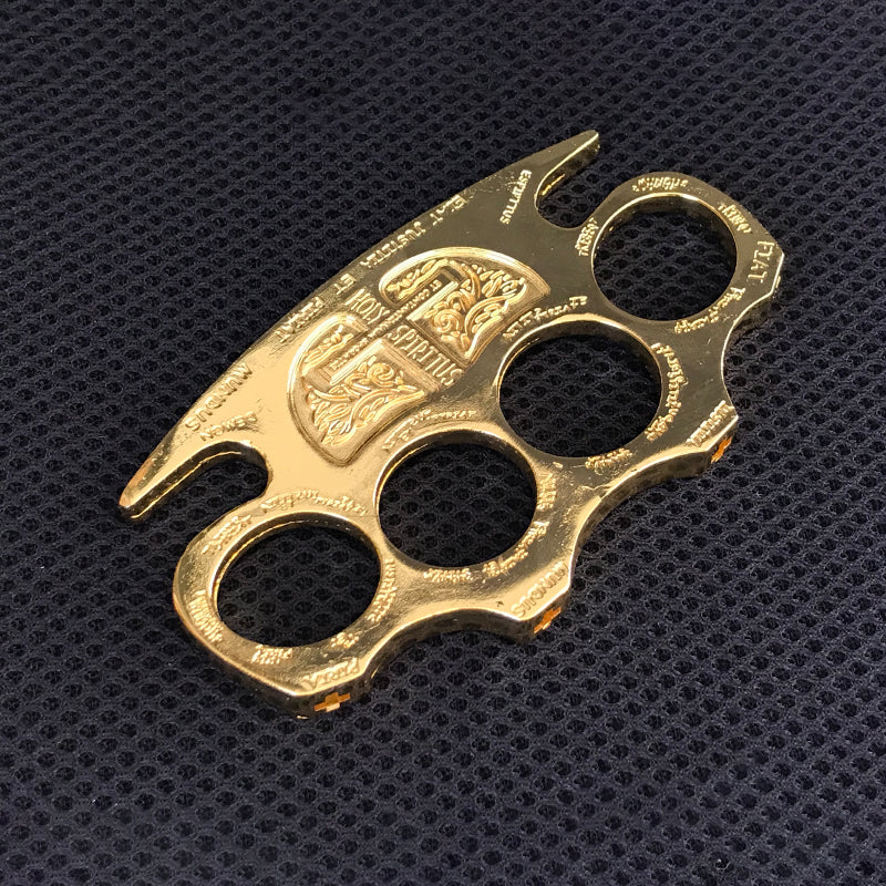 Warrior-Thickened Hard Brass Knuckle Duster Boxing Defense EDC