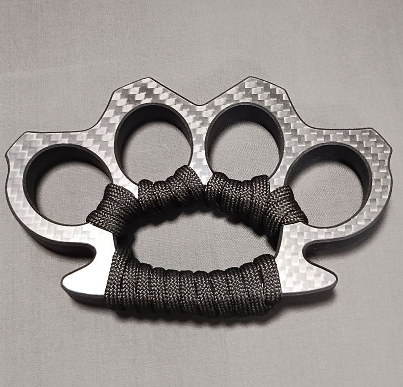 Knuckle Duster de fibra de carbono rígido multiestilo autodefesa