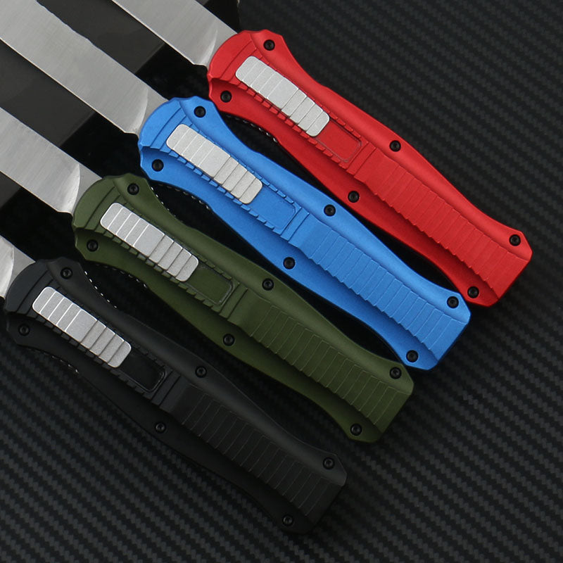 D2 Coltello con manico in alluminio a lama singola Grapple Tactical Mini Knives