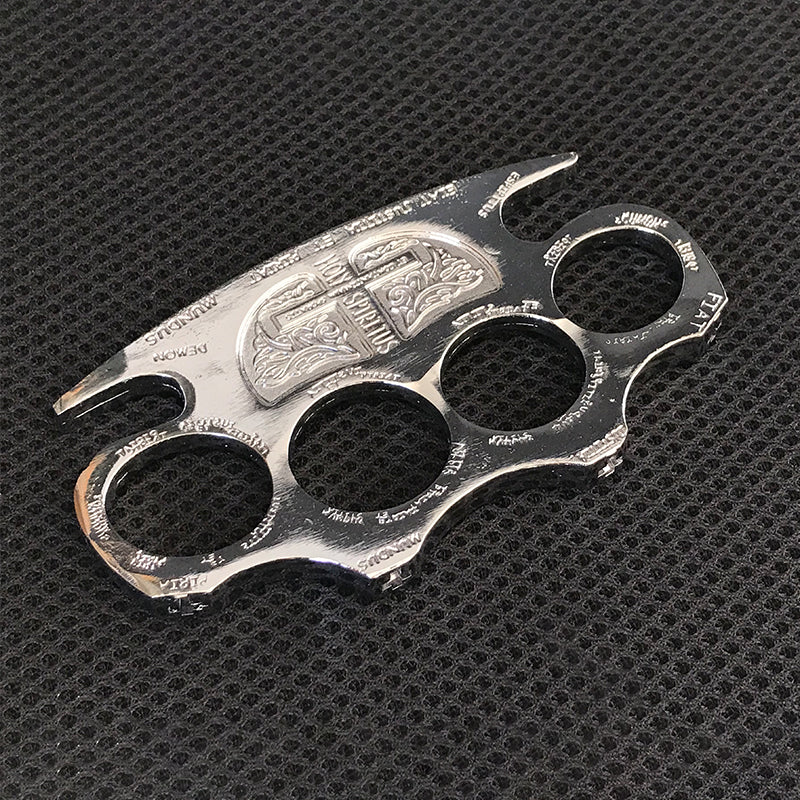 Warrior-Thickened Hard Brass Knuckle Duster Boxing Defense EDC