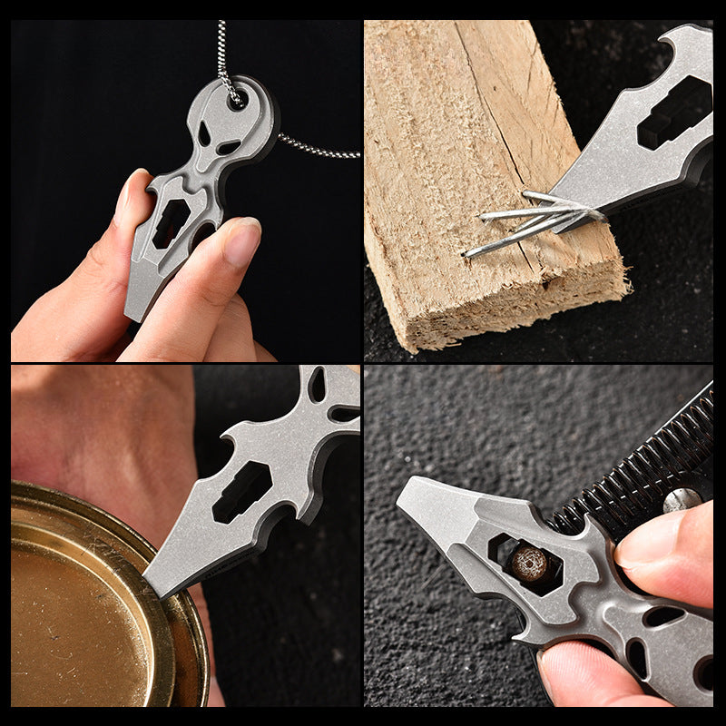 Titan Ghost Crowbar Wrench Bottle Opener Multi Tool EDC