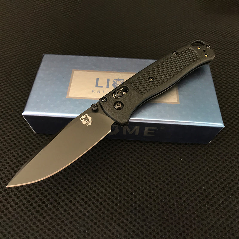 Coltello pieghevole Liome 535 Bugout AXIS con fibbia a gancio e impugnatura in fibra