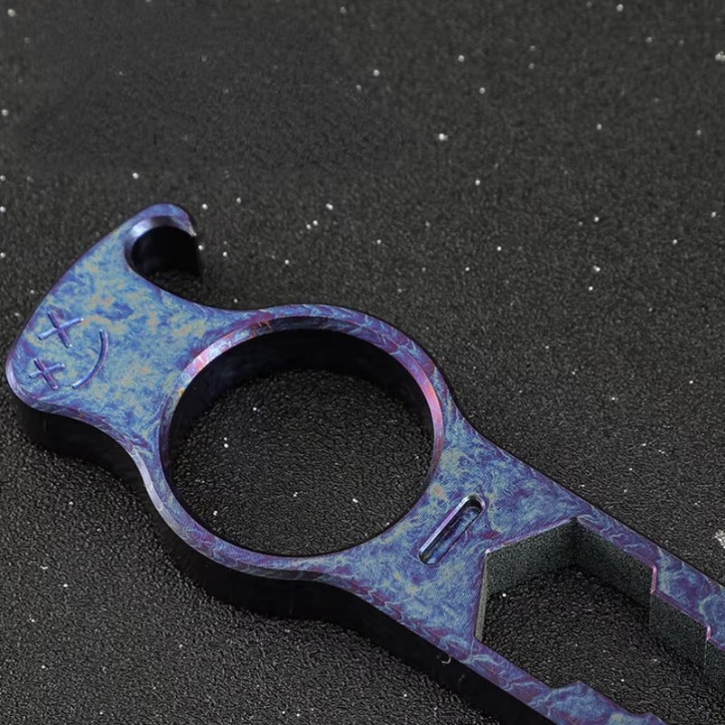 Chave de fenda abridor de pé de cabra de liga de titânio, bastão EDC