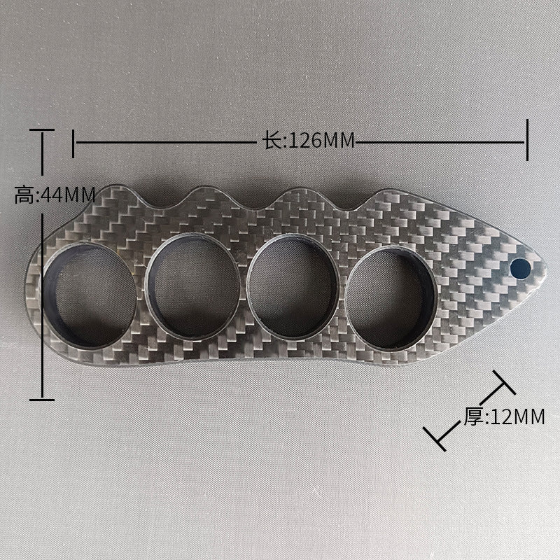 Knuckle Duster de fibra de carbono rígido multiestilo autodefesa