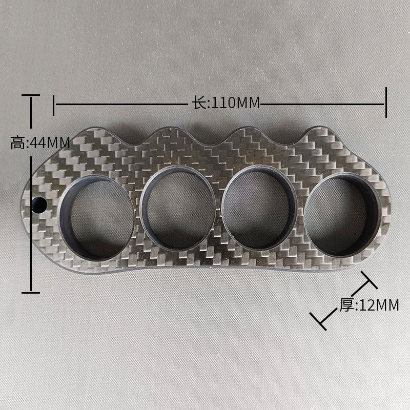 Knuckle Duster de fibra de carbono rígido multiestilo autodefesa