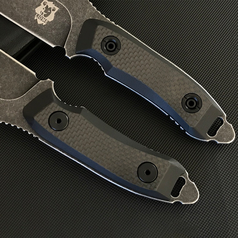 Coltello dritto con impugnatura in fibra di carbonio G10+ di alta qualità Liome