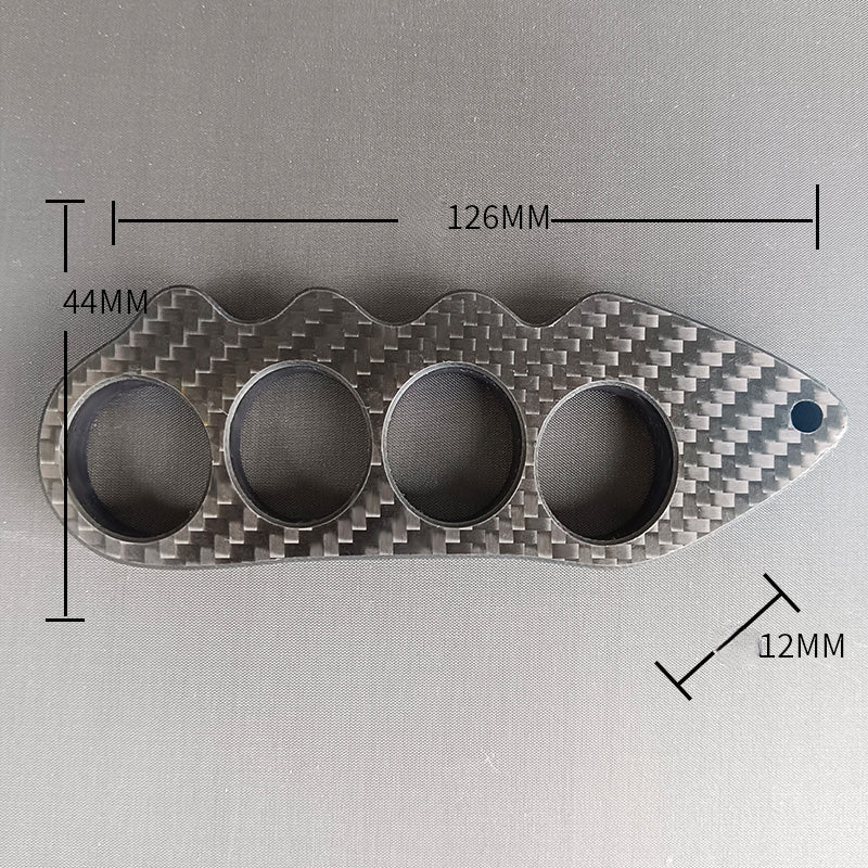 Carbon Fiber Finger Tiger Rings Outdoor Defense Fist Jab Tactical EDC