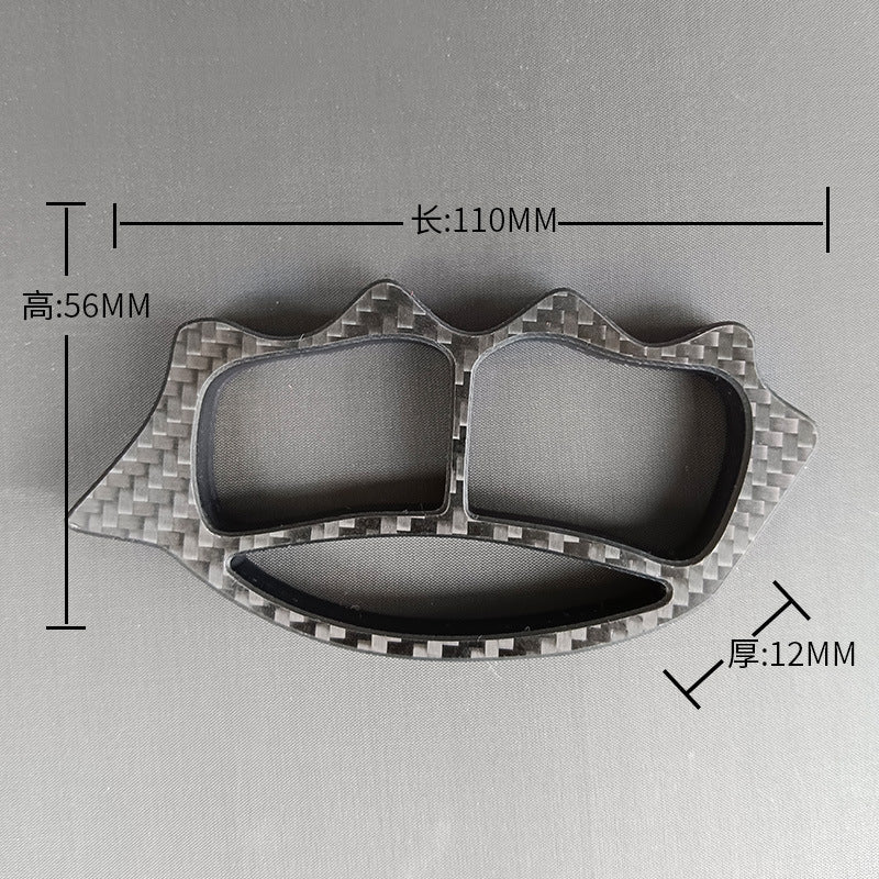 Knuckle Duster de fibra de carbono rígido multiestilo autodefesa