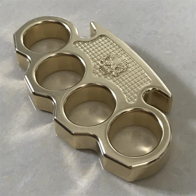 Brass Classic Skull Mini Knuckle Dusters Self Defense EDC