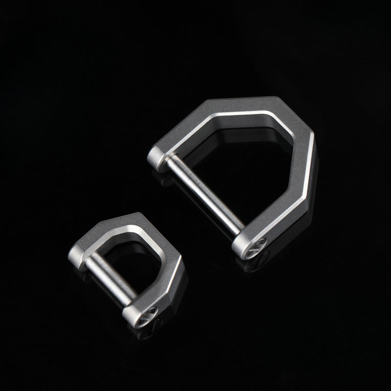 TC4 Horseshoe D Buckle Keychain Lock