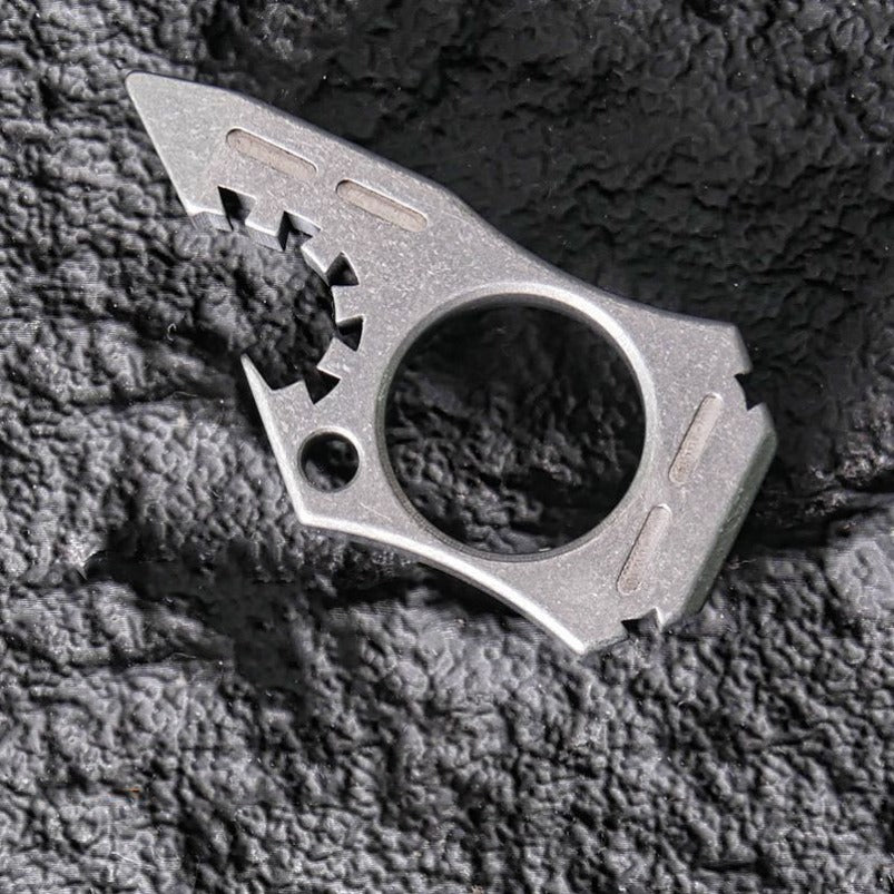 Liga de titânio espessada Knuckle Duster Garrafa aberta EDC