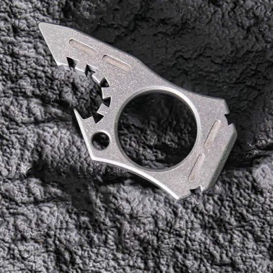 Liga de titânio espessada Knuckle Duster Garrafa aberta EDC