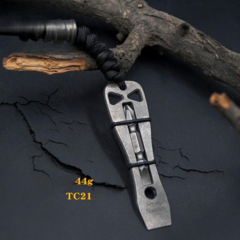 Titanium TC21 Mini Multi-Tool Tactical Pry Bar Screwdriver