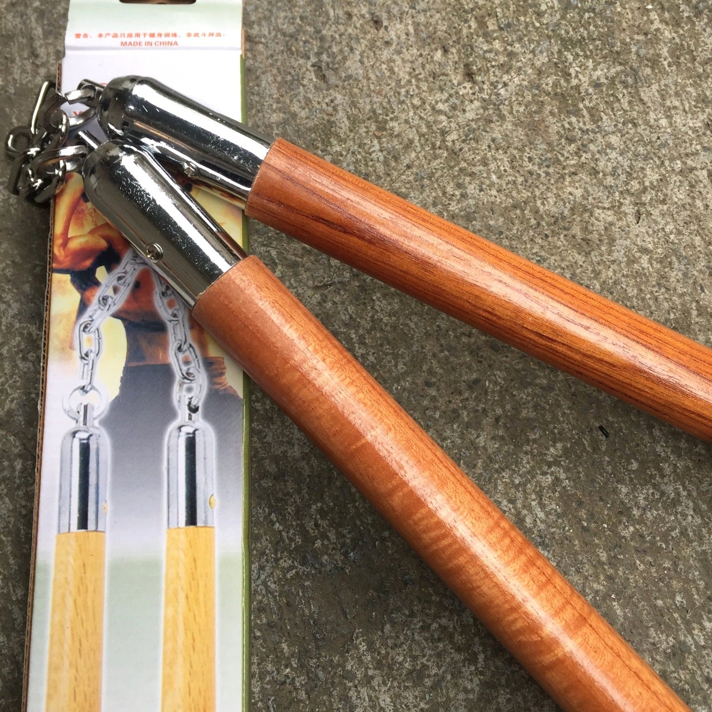 Nunchaku Manico in legno Arti marziali Pratica Difesa EDC Strumenti