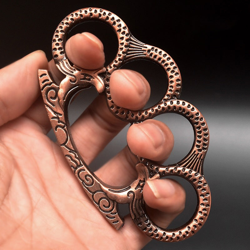 Dragon Pattern-brass Knuckle Duster Window Breaker EDC Self Defense