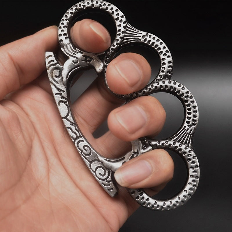 Dragon Pattern-brass Knuckle Duster Window Breaker EDC Self Defense