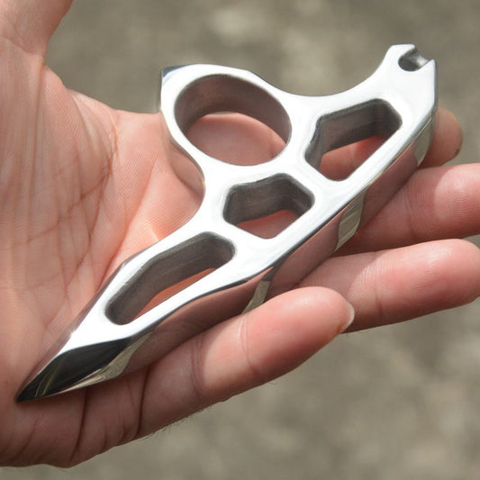 Dentes de Dragão - Knuckle Duster de Aço Puro Espessado Defesa EDC