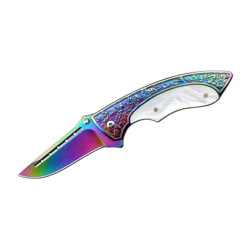 Relief Sculpture Folding Knife Portable Multitool Blade EDC