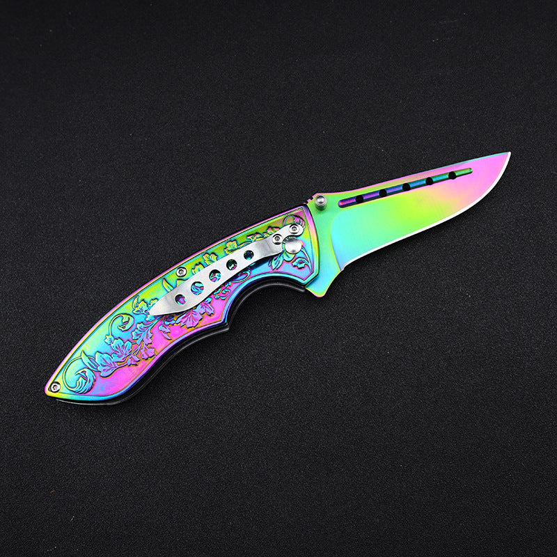 Relief Sculpture Folding Knife Portable Multitool Blade EDC