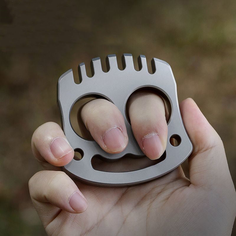 Brook- Steel Knuckle Duster Female Anti Wolf Defense ED