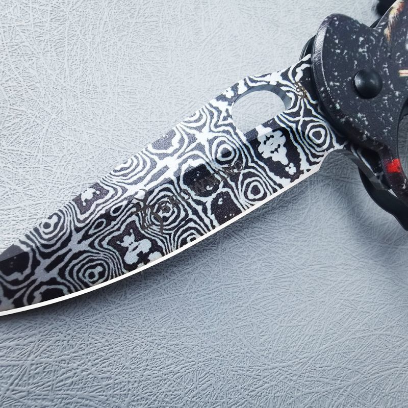 Legal 3D Impresso Knuckle Folding Knife EDC Ferramenta Facas de Autodefesa