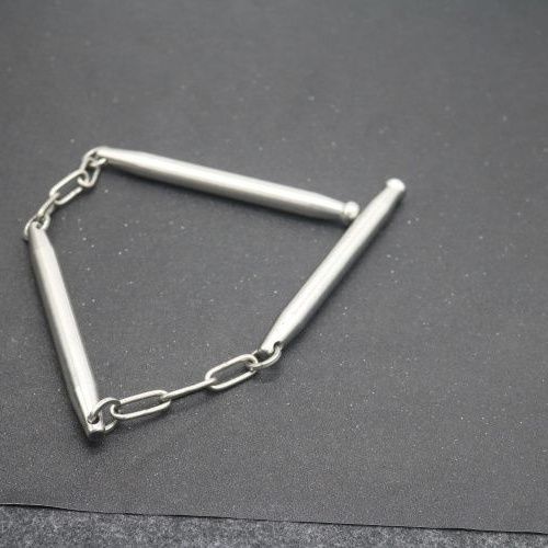 Pratica di arti marzialiBastone in acciaio inossidabile massiccio a tre sezioni