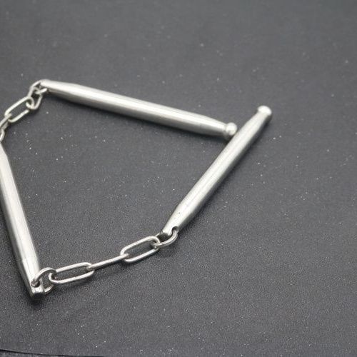 Pratica di arti marzialiBastone in acciaio inossidabile massiccio a tre sezioni