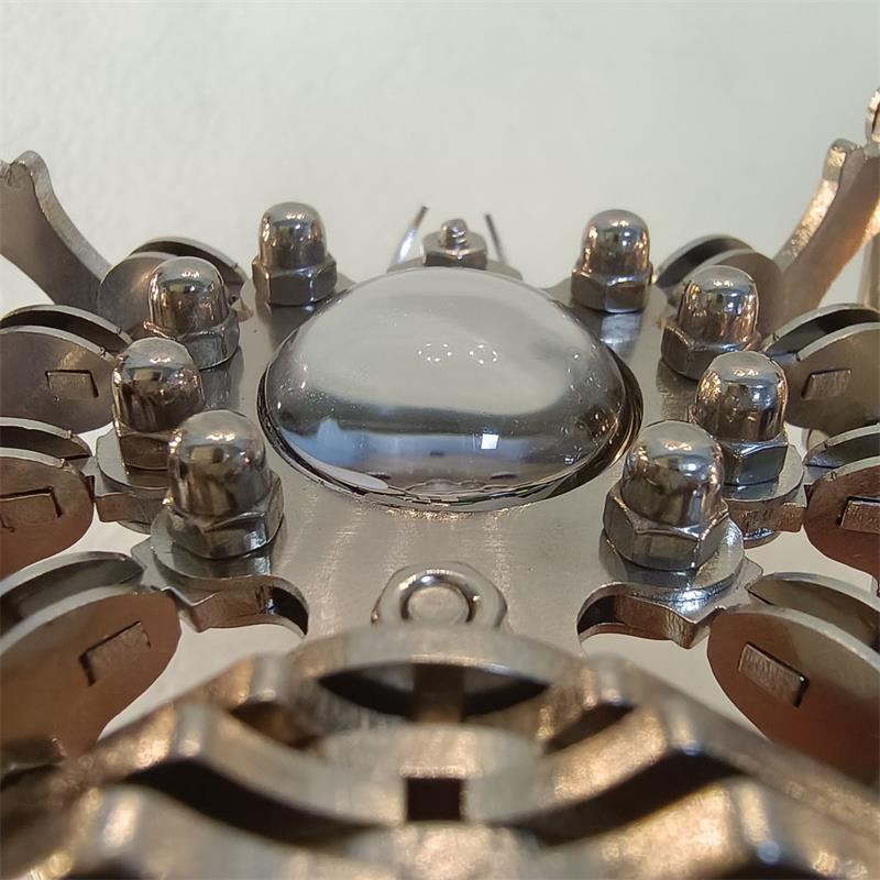 Orologio meccanico statico di precisione in acciaio inossidabile a forma di ragno