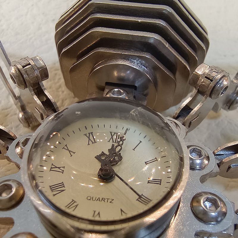 Orologio meccanico statico di precisione in acciaio inossidabile a forma di ragno