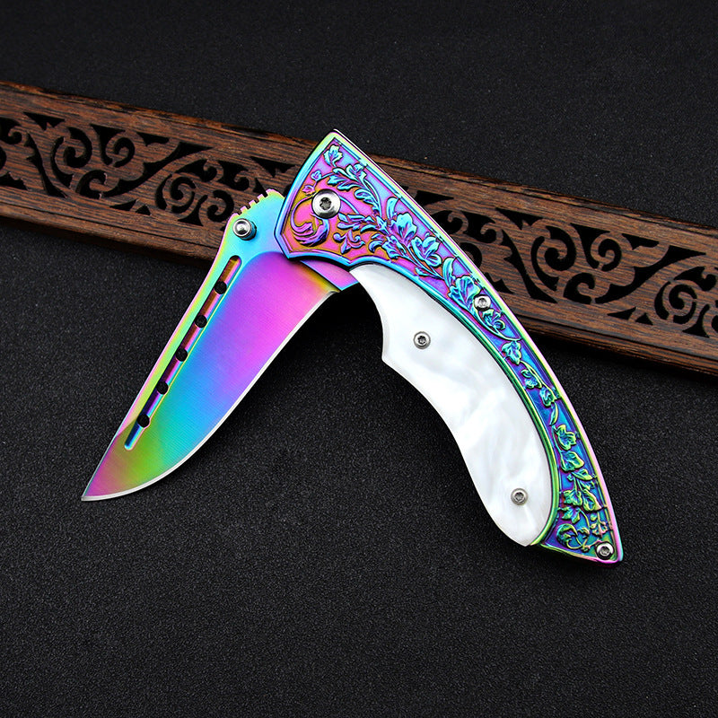 Relief Sculpture Folding Knife Portable Multitool Blade EDC