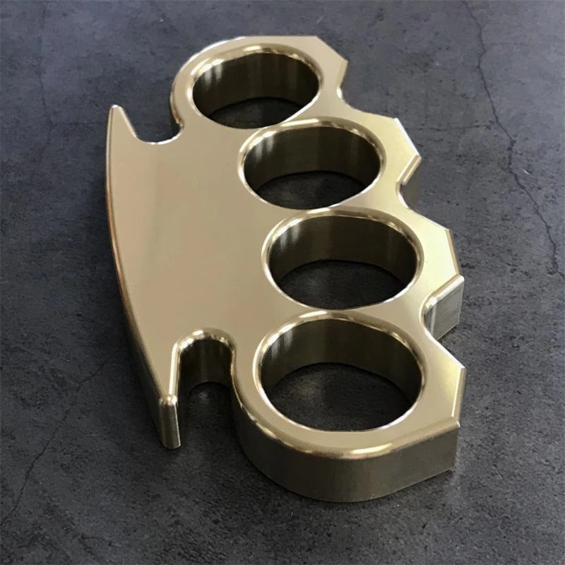 Tempestades-Solid Brass Knuckle Duster Punho Fivela Segurança Externa EDC