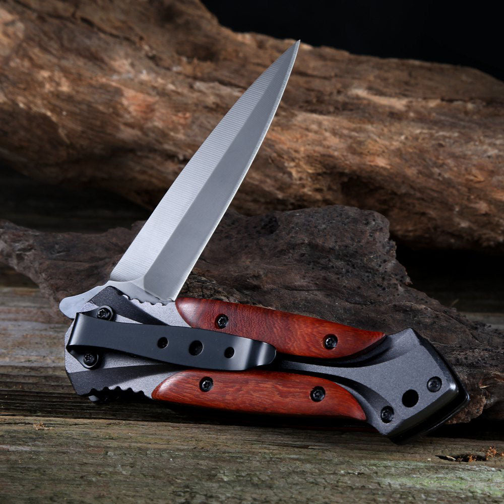 BM Wooden Handle Folding Knife Hunting Knives