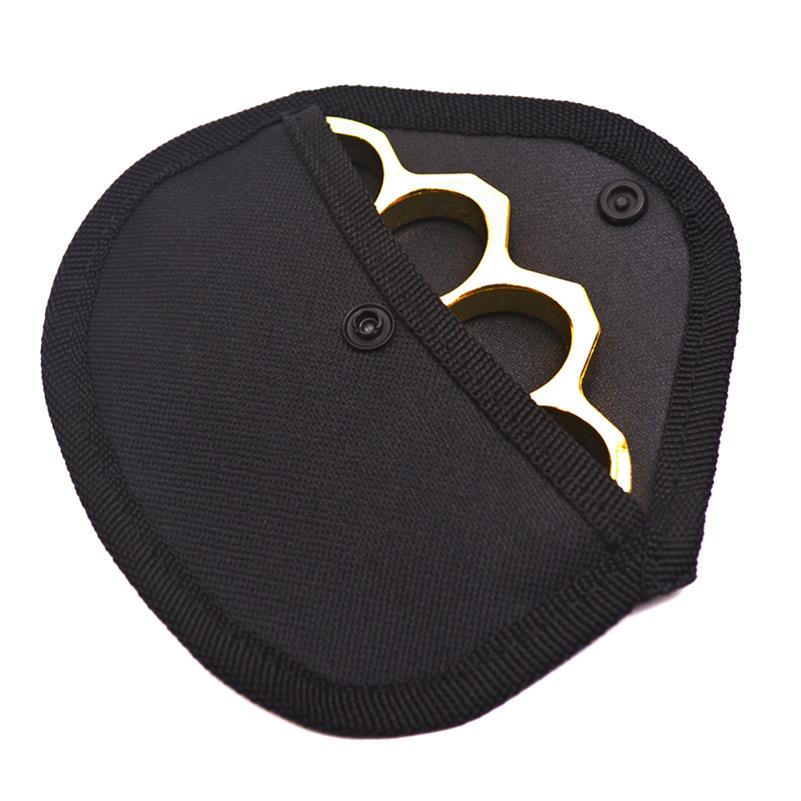 Tirapugni in ottone con custodia in nylon, custodia protettiva per tirapugni