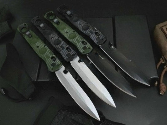 BM391 D2 Steel Tactical Folding Knife Nylon Fiberglass Plastic Handle