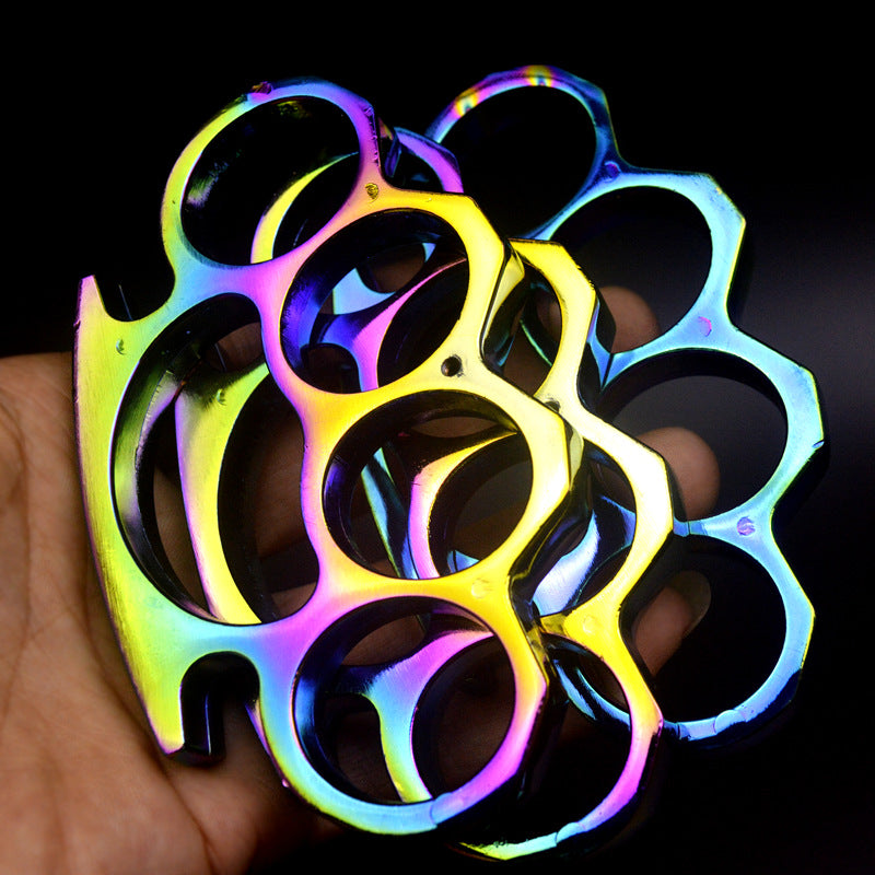 FulColor-brass Knuckle Duster Men Women Outdoor Defense Tool EDC