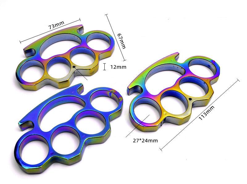 FulColor-brass Knuckle Duster Men Women Outdoor Defense Tool EDC