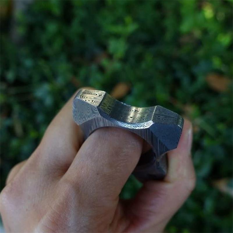 Wood Grain Four-Corner Single Finger Knuckle Duster EDC