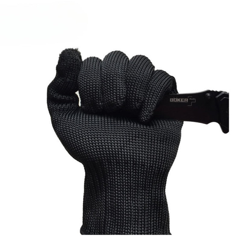 Black Cut-Resistant Work Gloves