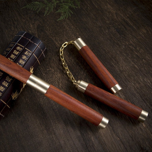 Rosewood Collection Edition Nunchaku Two-in-One Portable Martial Arts EDC