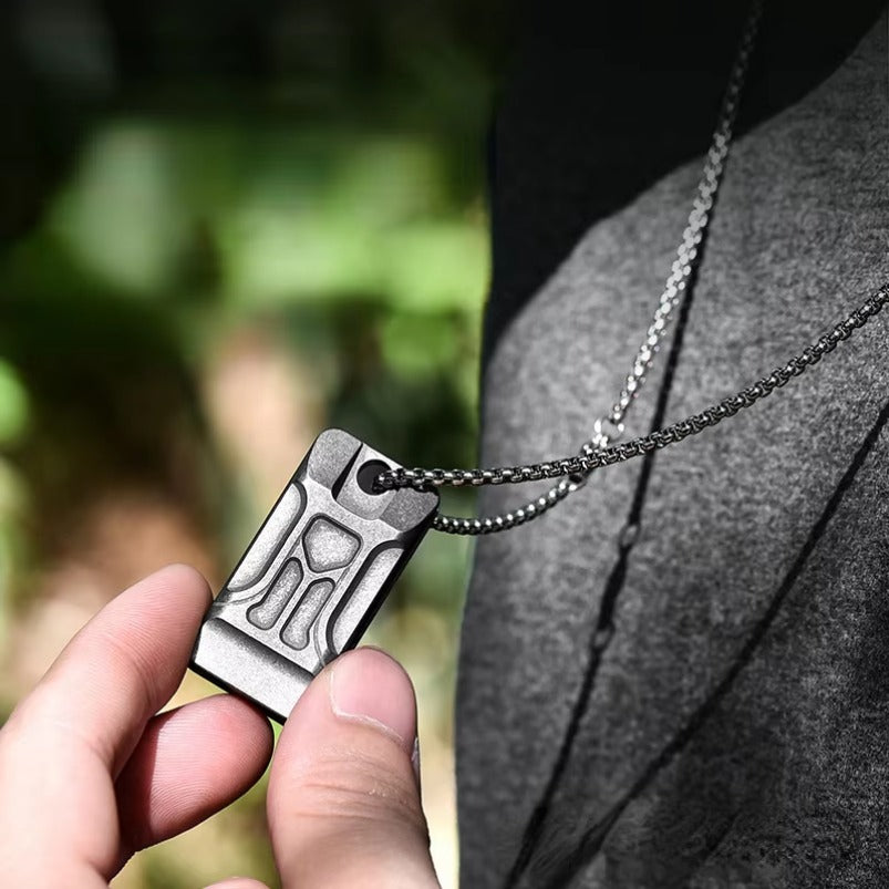 Apito de liga de titânio agudo para exterior, campo de emergência, ajuda