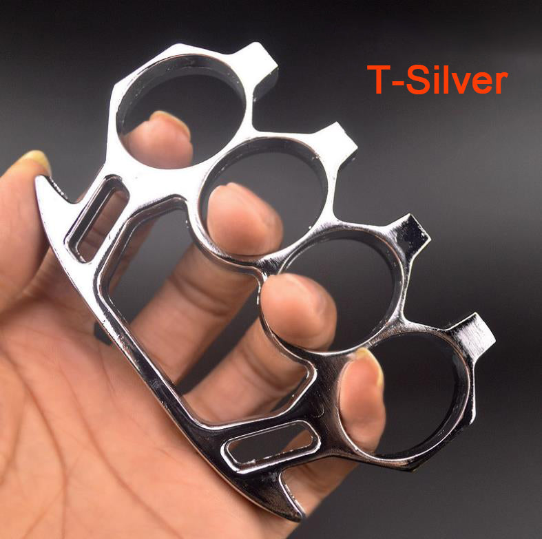 T-Multicolor Brass Knuckle Duster Autodefesa Boxe