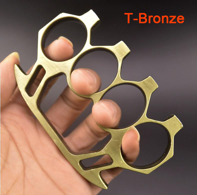 T-Multicolor Brass Knuckle Duster Autodefesa Boxe
