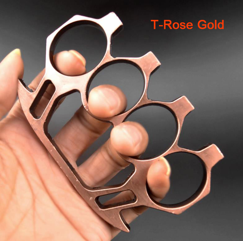 T-Multicolor Brass Knuckle Duster Autodefesa Boxe