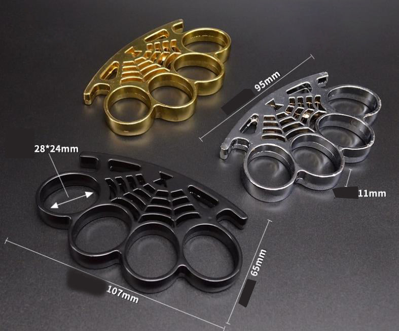 Cobweb-brass knuckle duster Training Self-defense Broken Window
