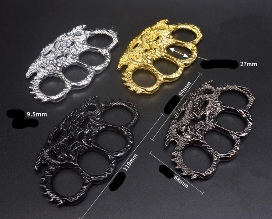Kowloon-brass Knuckle Duster Arti Marziali Pratica Autodifesa