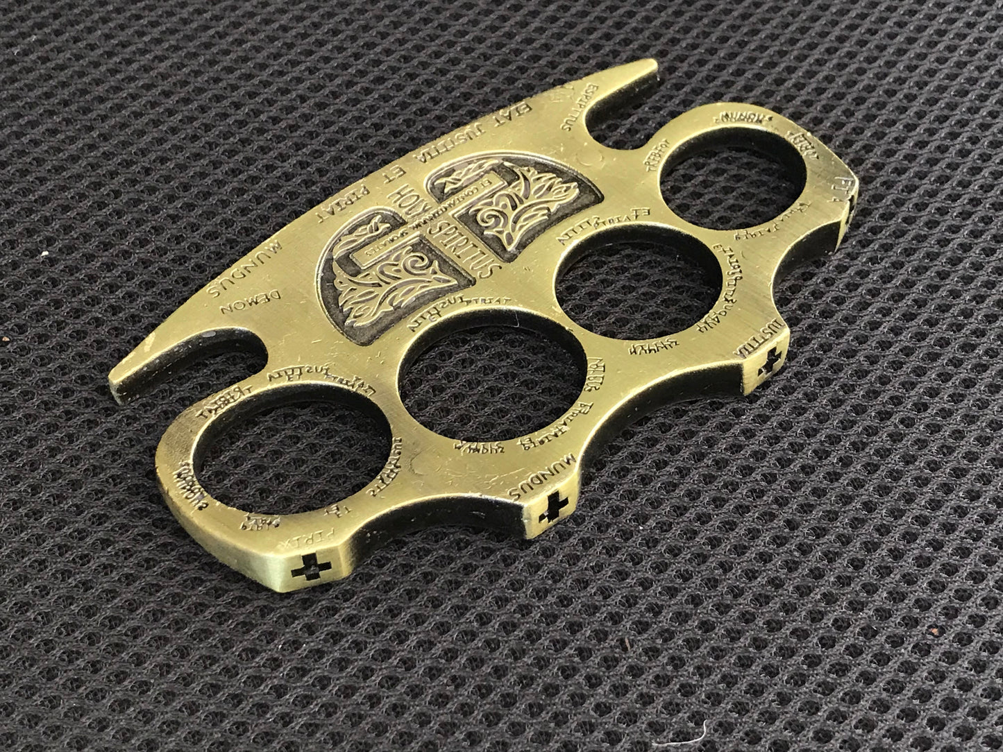 Warrior-Thickened Hard Brass Knuckle Duster Boxing Defense EDC