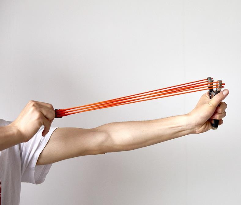 Fionda in lega di zinco con specchio a forma di palla di cuoio con tre carte e testa di mucca