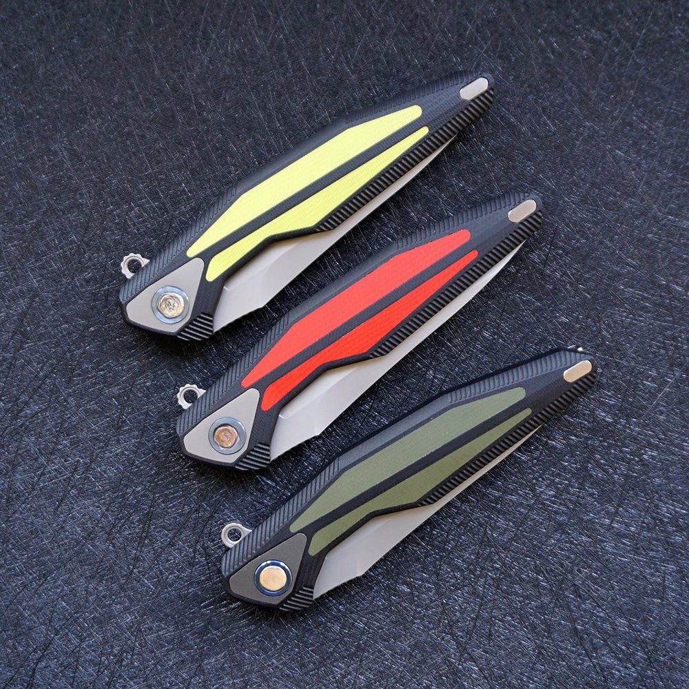 154 Steel G10 Chromatic Handle  Folding Camp Pocket Knife