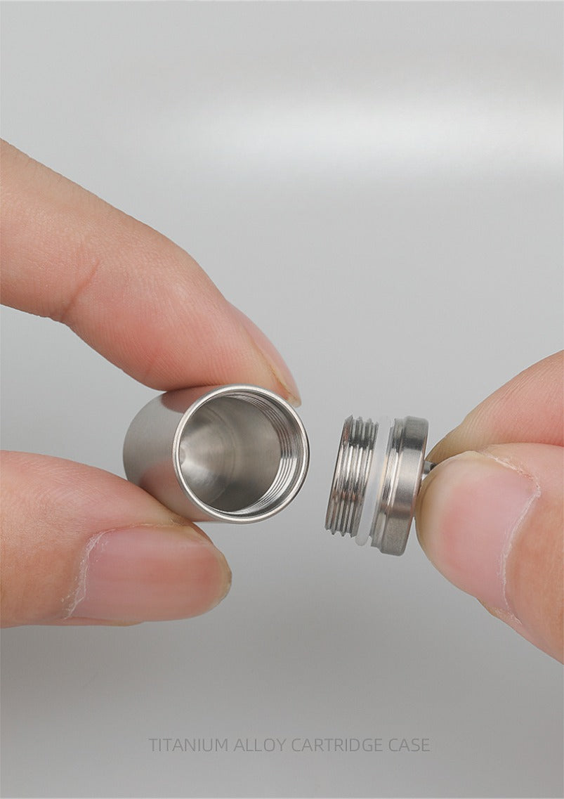 Titanium Alloy Waterproof Bin Portable Pill Key Chain